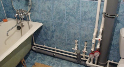 Замена разводки в ванне. Феодосия